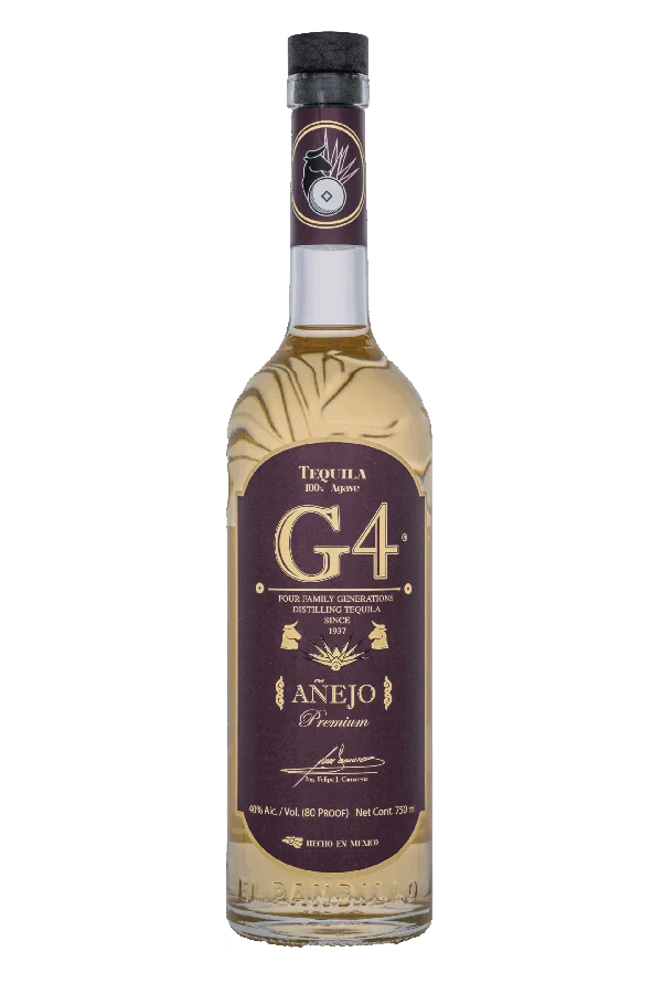 G4 Añejo, source-credited bottle photograph